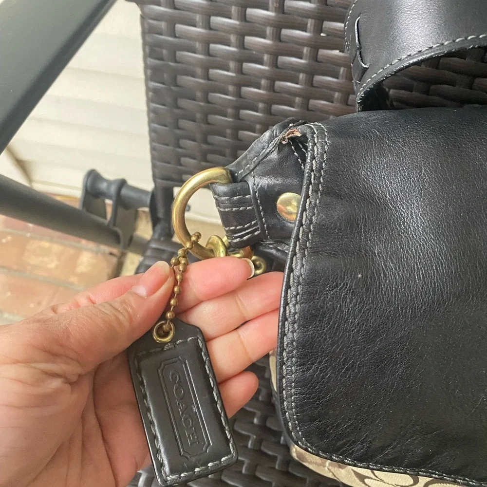 Coach Bleeker Signature Canvas and Leather Shoulder Bag